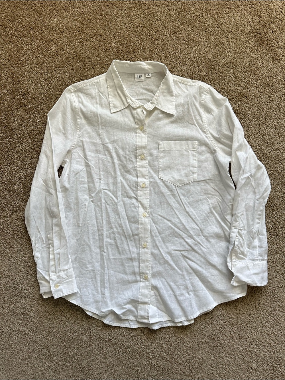 GAP White Women's Button-Down Shirt